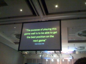 The Purpose of Playing the Game